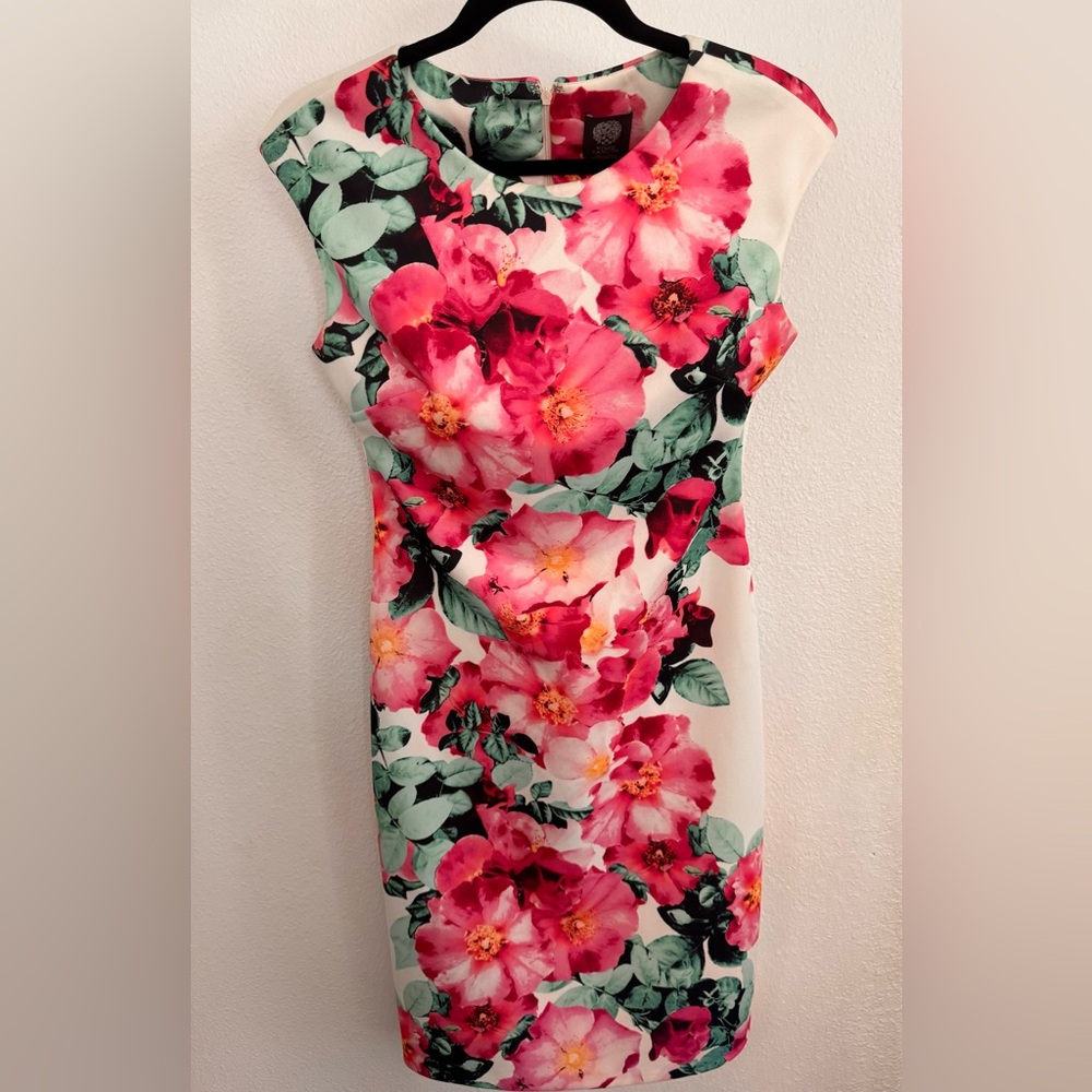 NWOT Vince Camuto Pink and Red Sheath Mini Dress